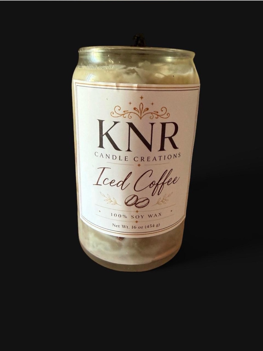 Iced Coffee Scented Candle - Cream Glass Jar